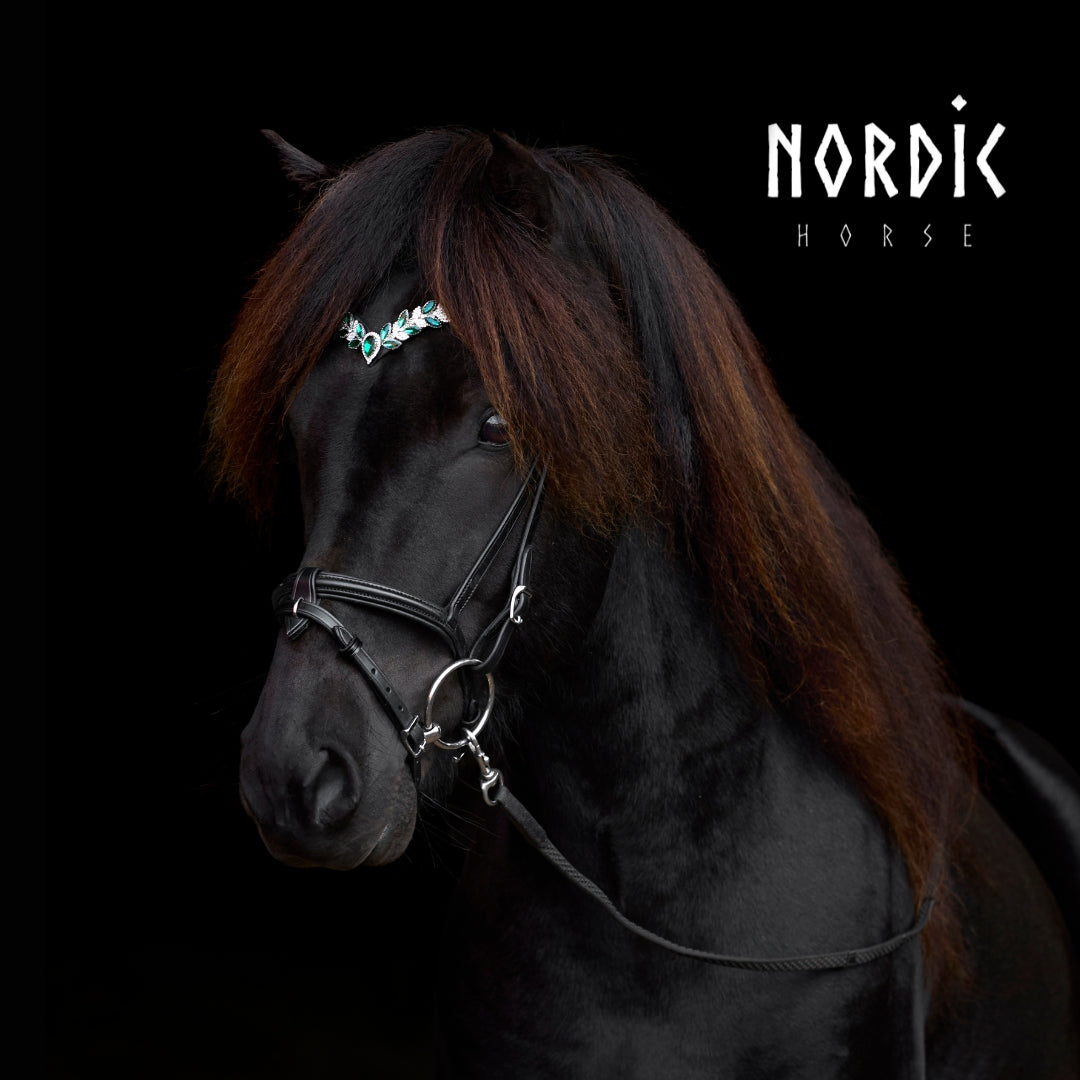 Nordic Horse Trense Green Leaves