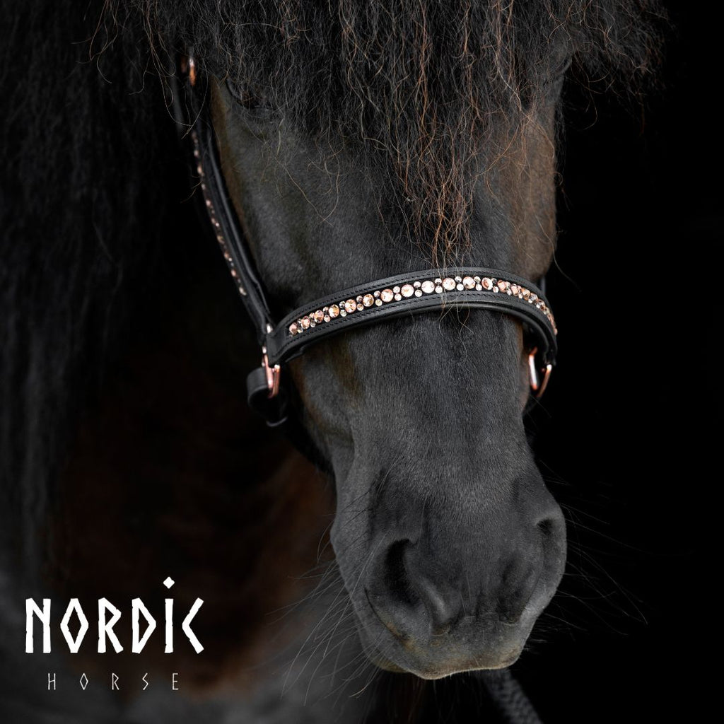Nordic Horse Lædergrime All Rosegold