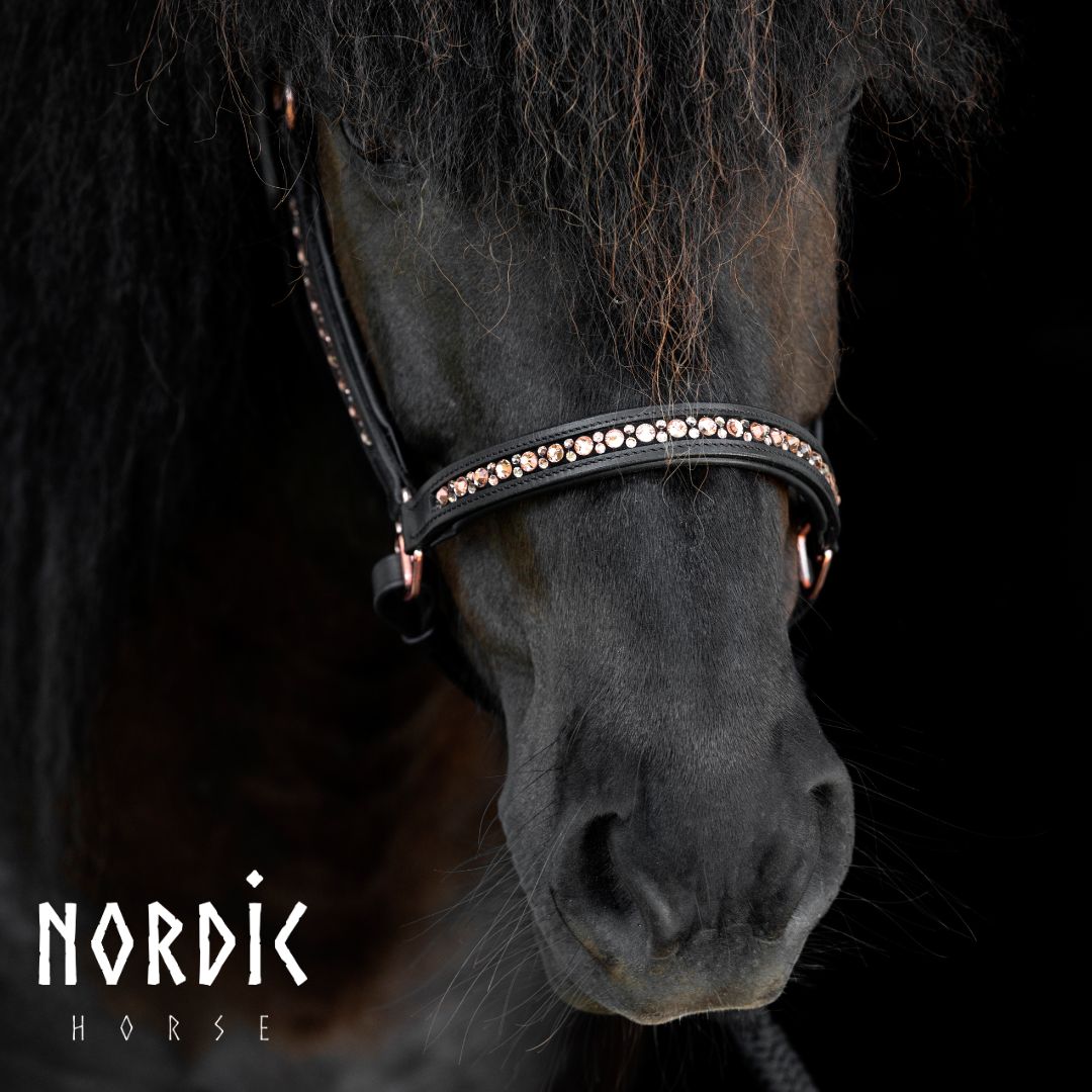 Nordic Horse Lædergrime All Rosegold