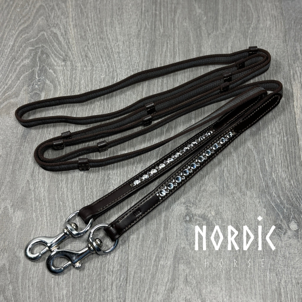 Nordic Horse Brun supergrip tøjle All White