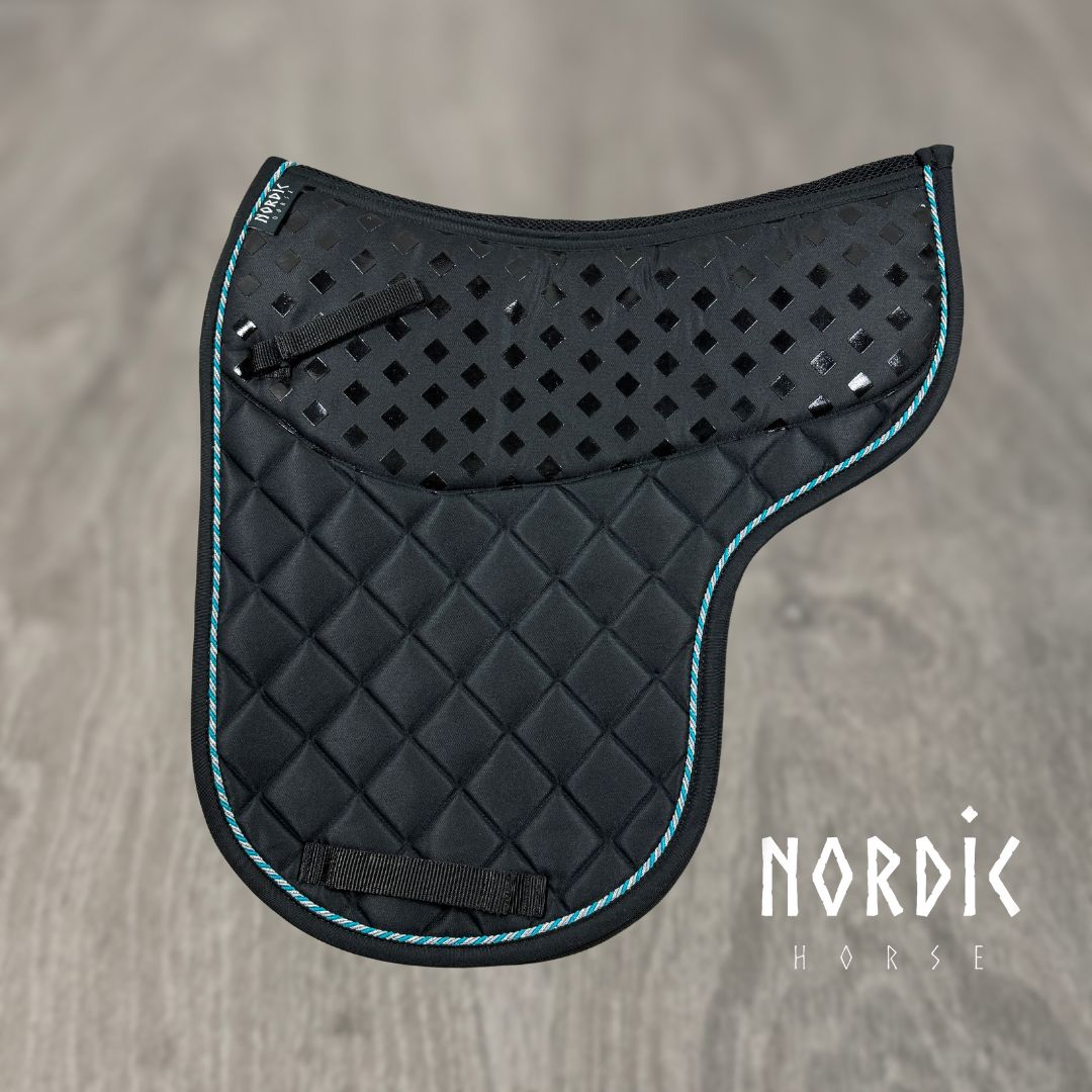 Nordic horse sadelunderlag, Colour mix - Turkis