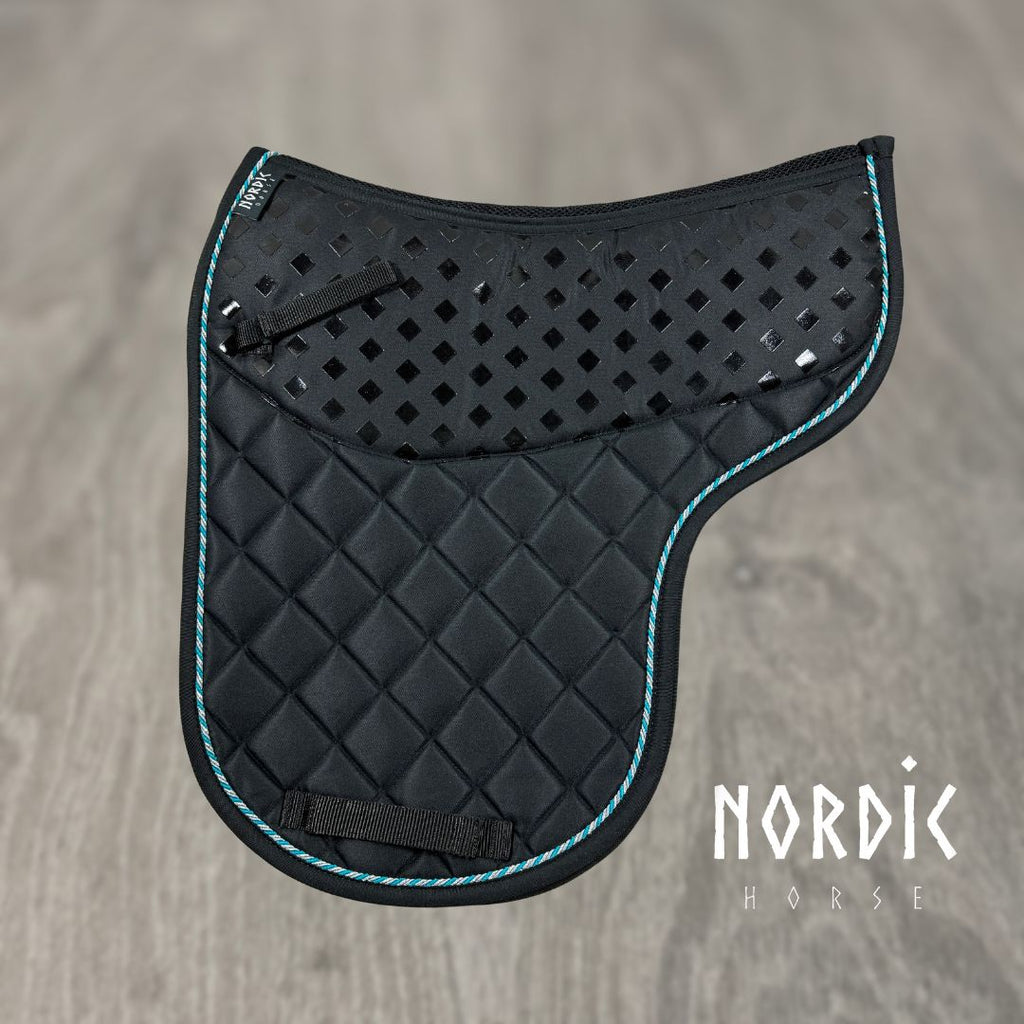 Nordic horse sadelunderlag, Colour mix - Turkis