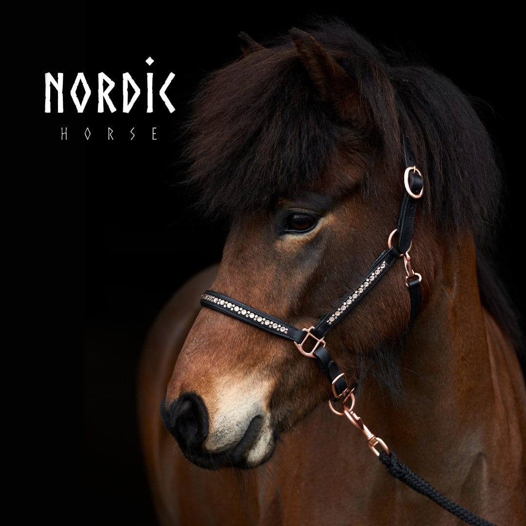 Nordic Horse Lædergrime All Rosegold